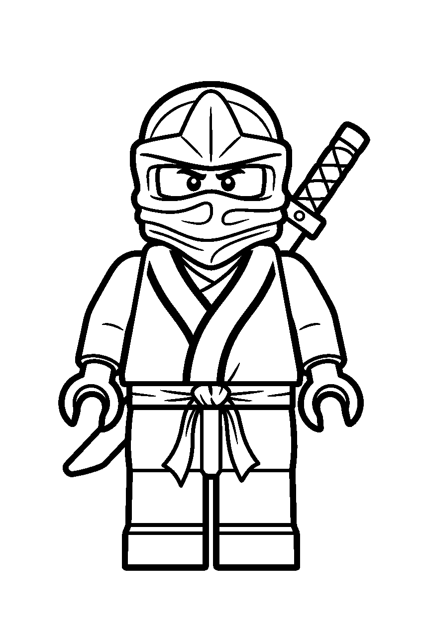 lego ninjago kai red ninja line art