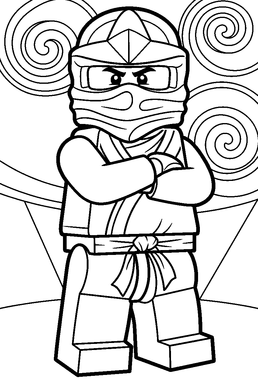 lego ninjago kai tournament of elements line art