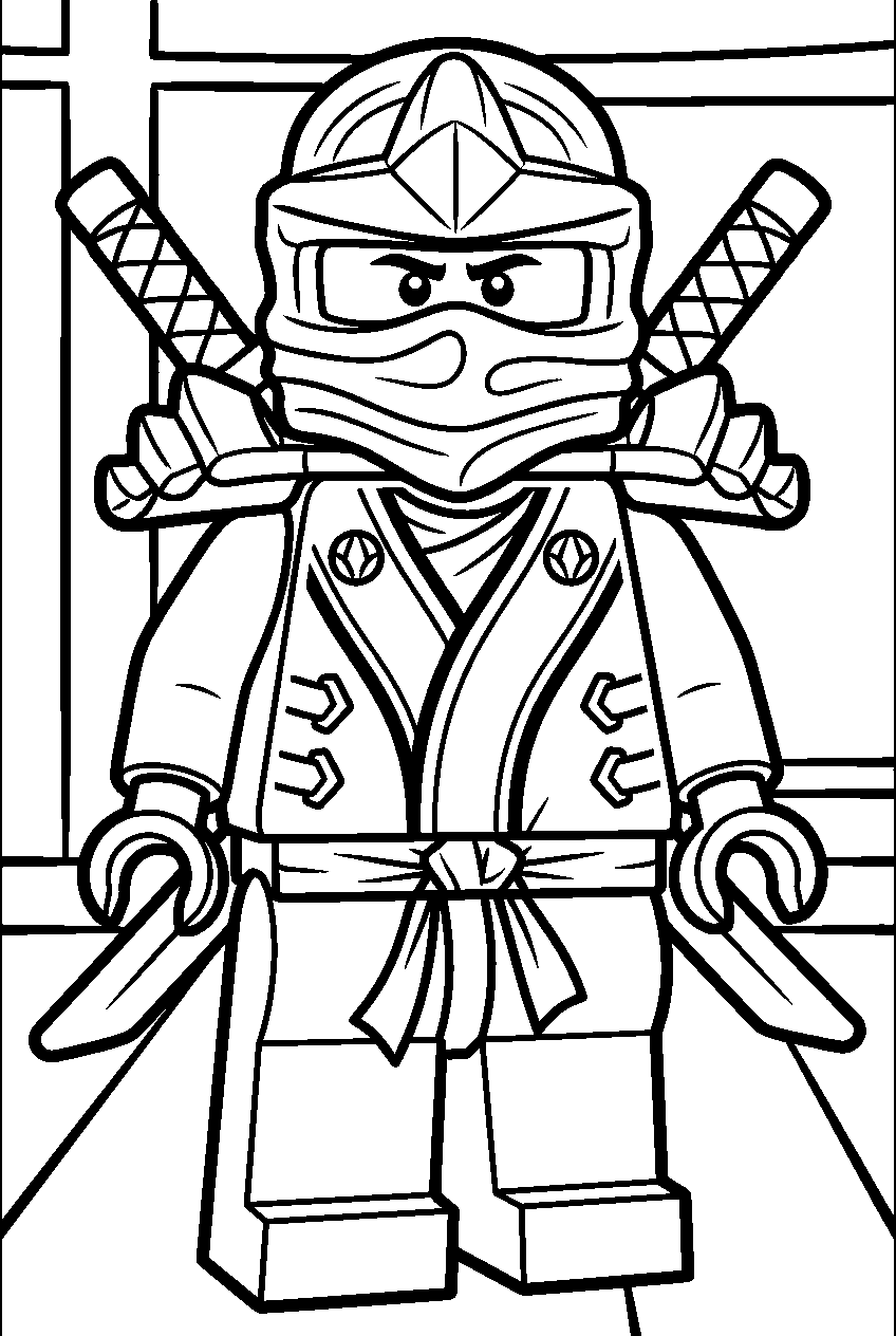 lego ninjago lloyd golden ninja line art