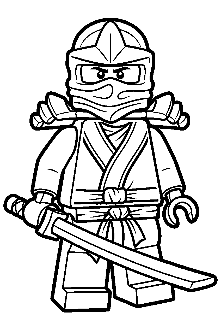 lego ninjago lloyd green ninja zx line art