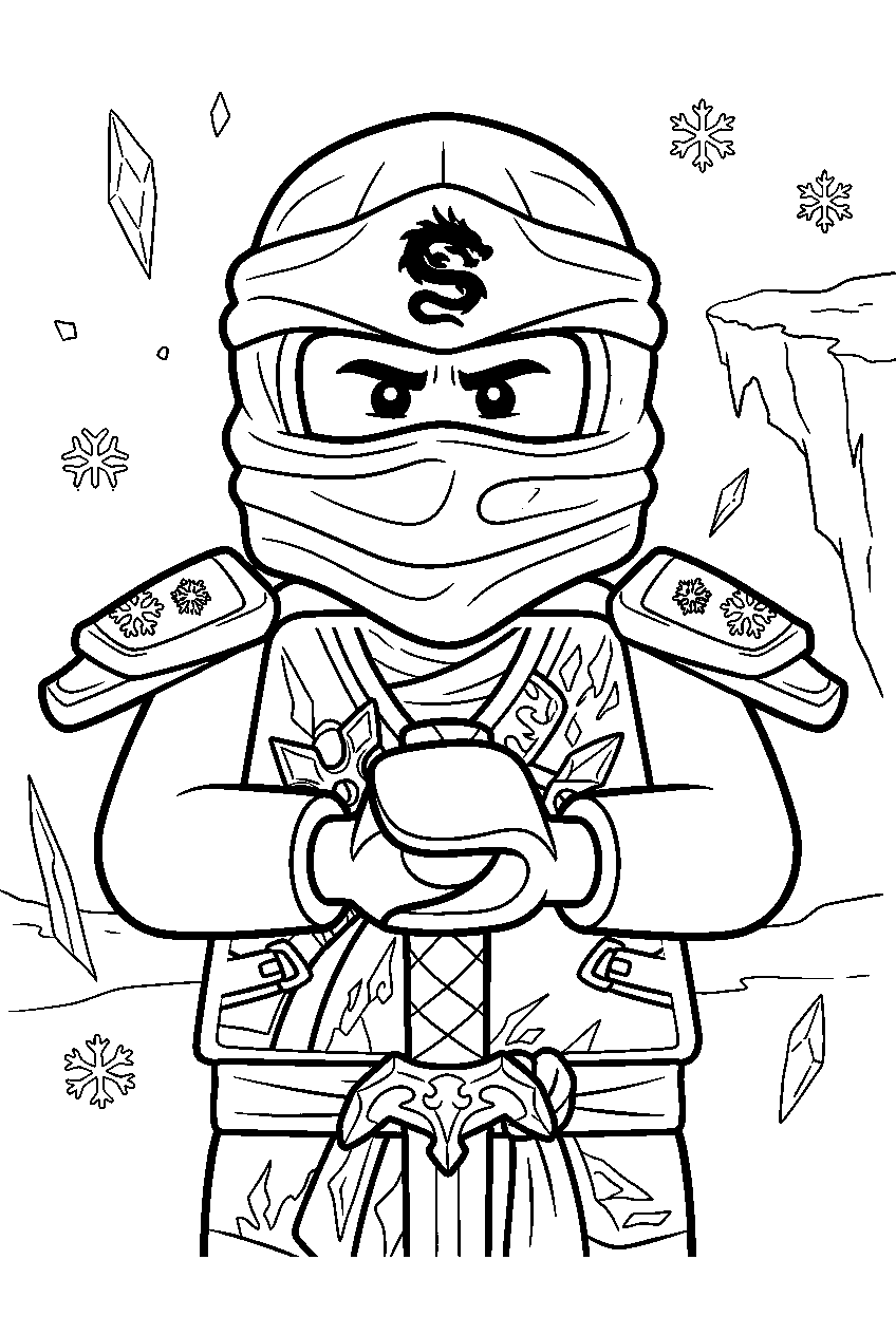lego ninjago lloyd in never realm line art