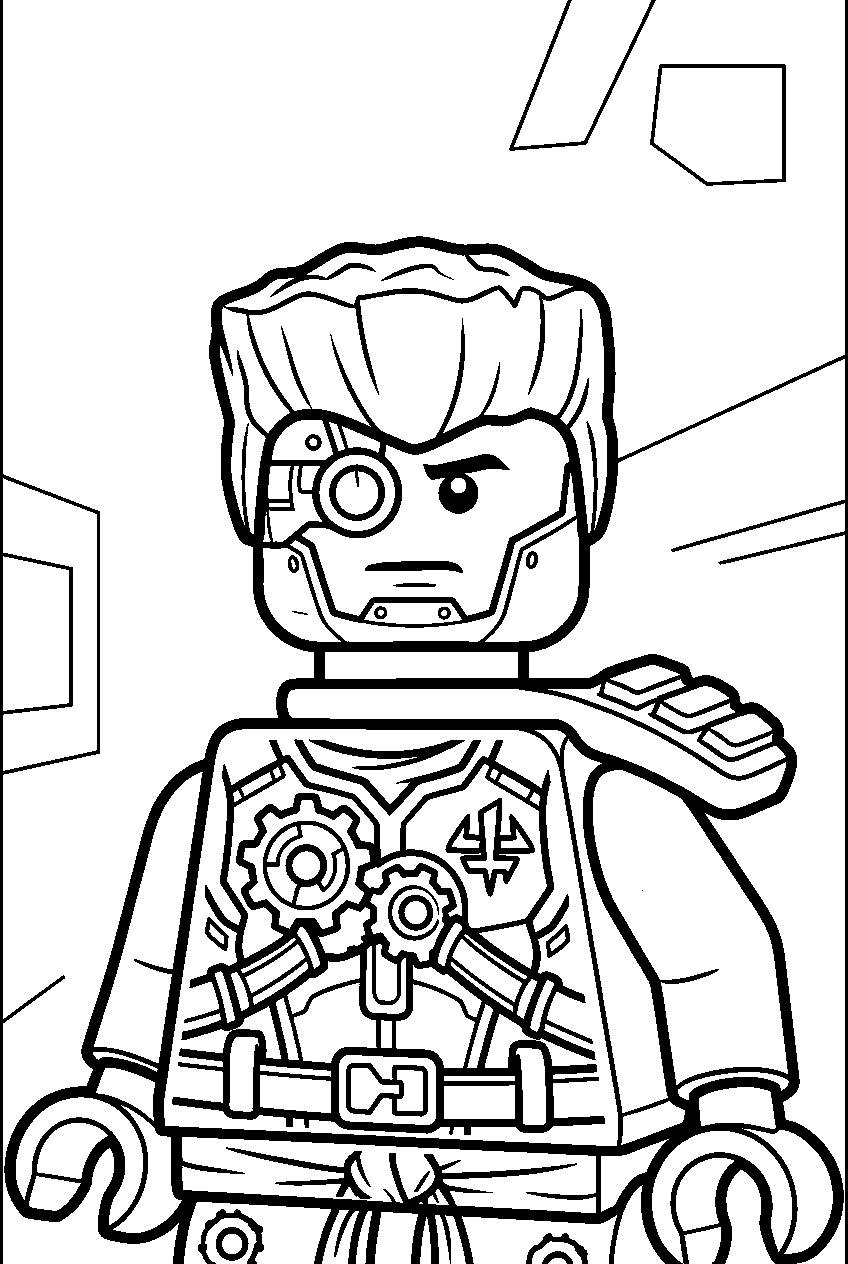 lego ninjago zane nindroid line art