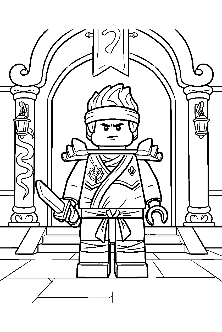 lego ninjago characters in chen s palace line art