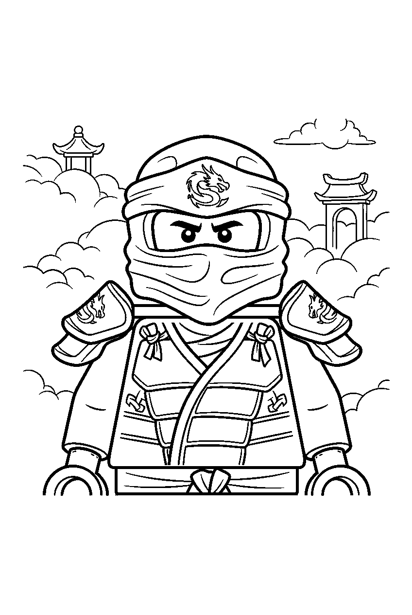 lego ninjago characters in cloud kingdom line art