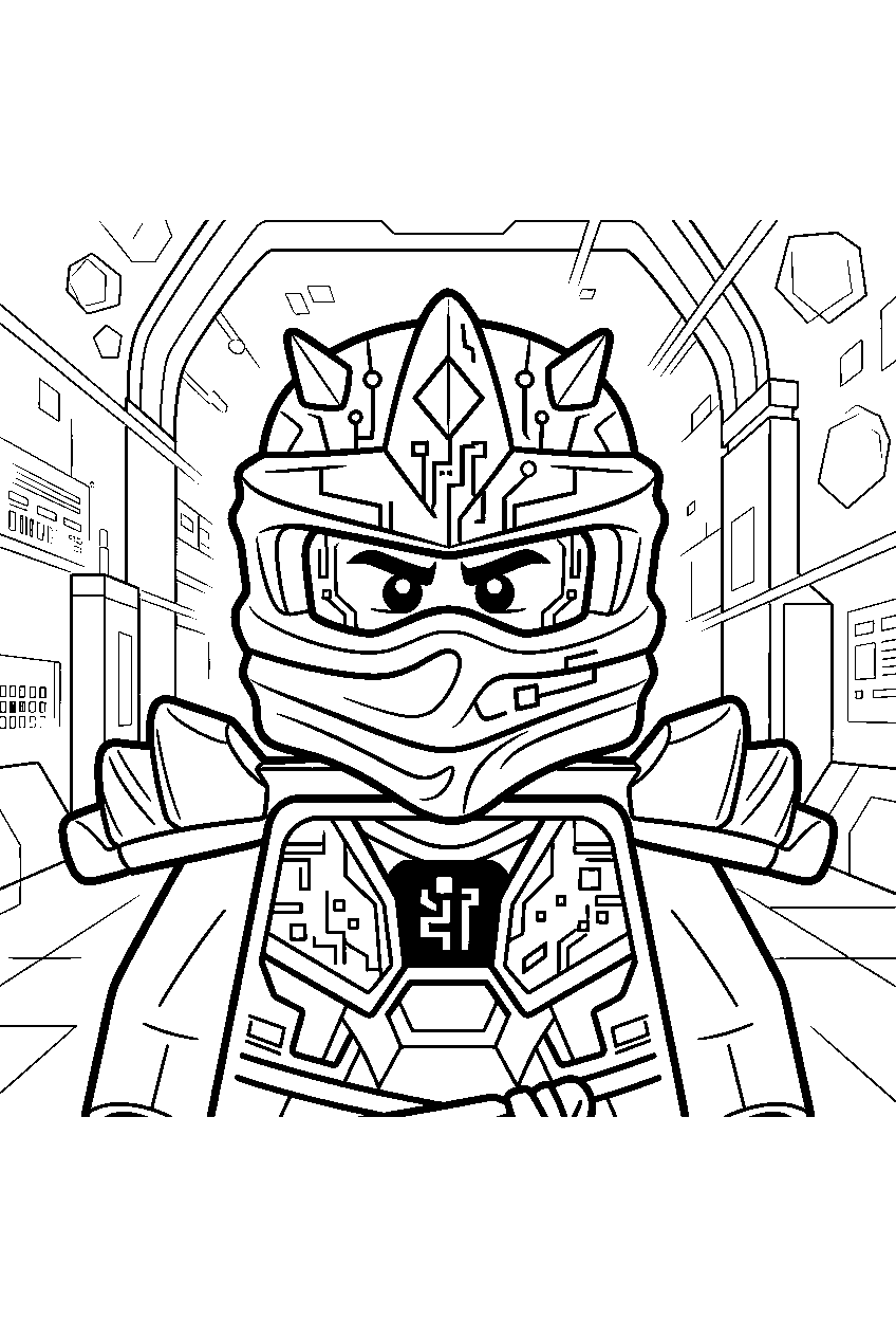 lego ninjago characters in digiverse line art