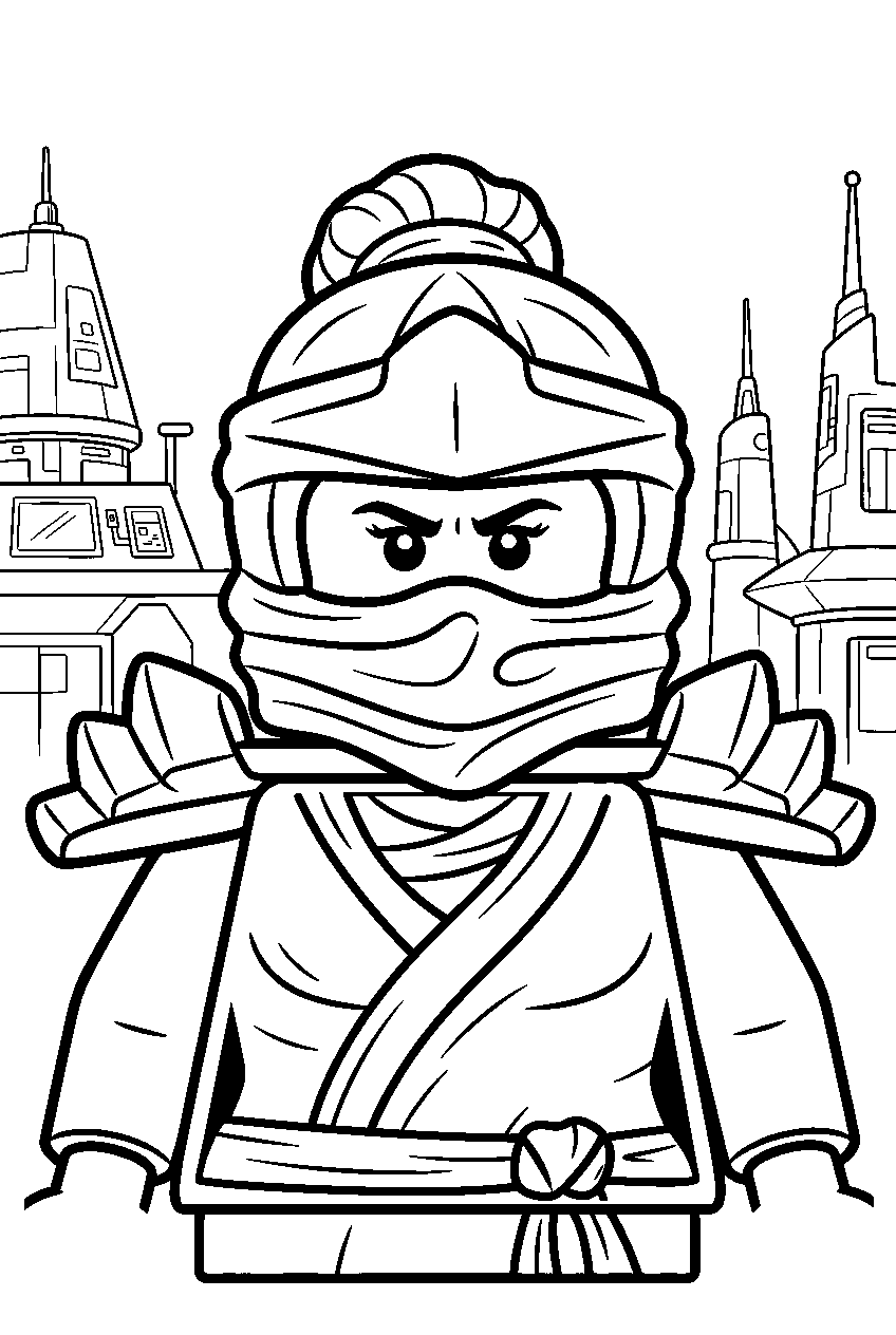 lego ninjago characters in imperium city line art