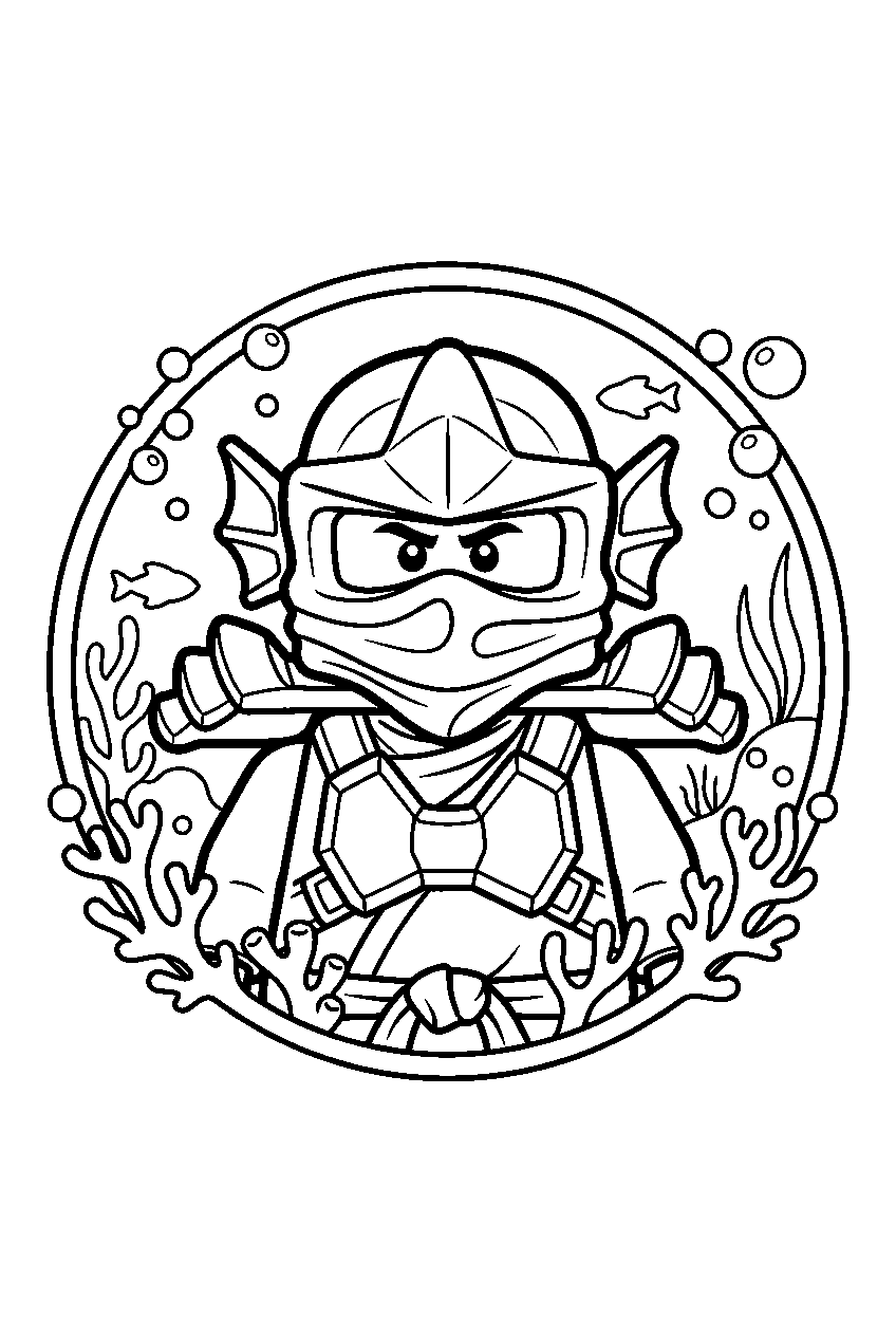 lego ninjago characters in merlopia line art