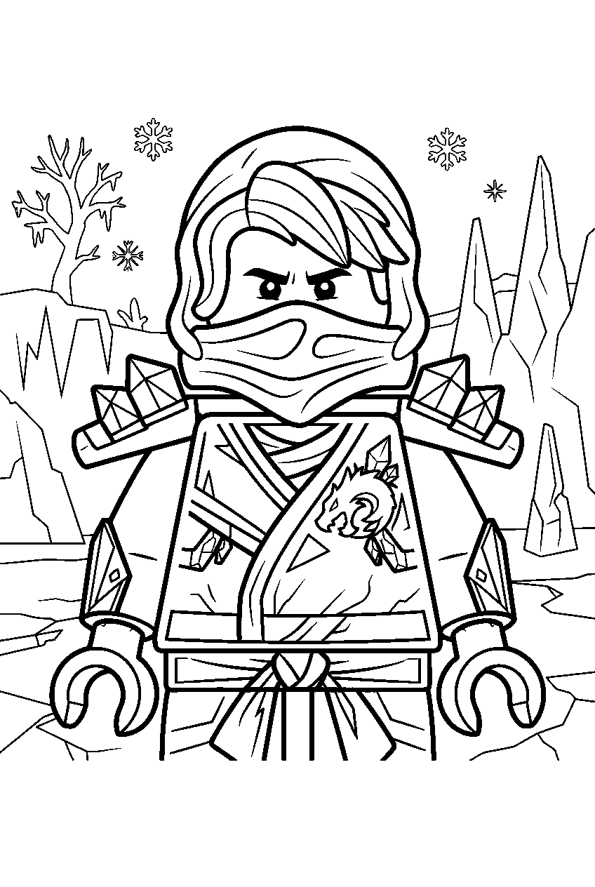 lego ninjago characters in never realm line art