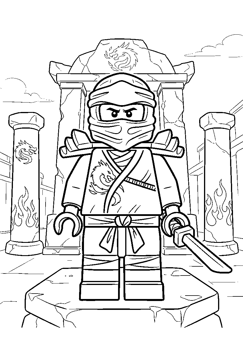 lego ninjago characters in source henge line art