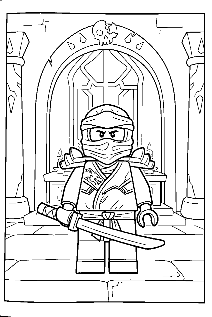 lego ninjago characters in temple of resurrection line art