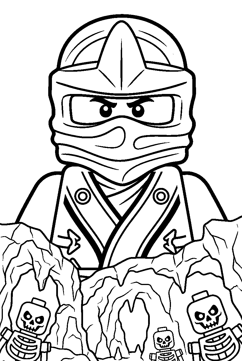lego ninjago characters in underworld line art