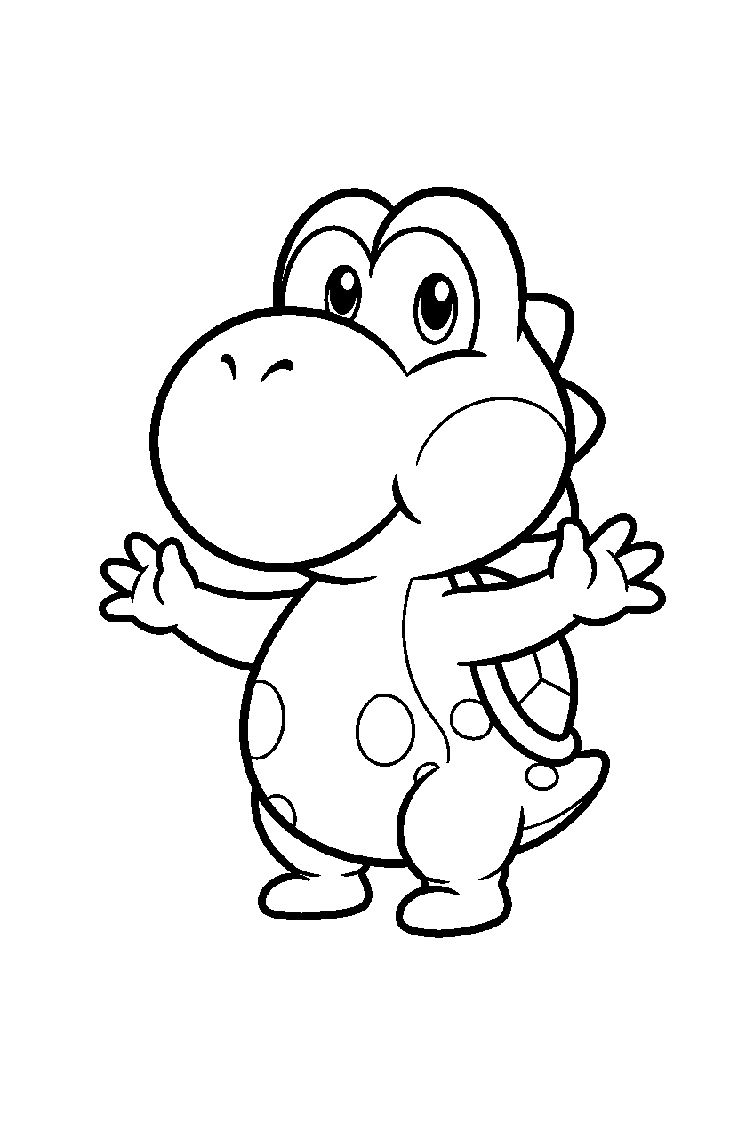 baby yoshi line art
