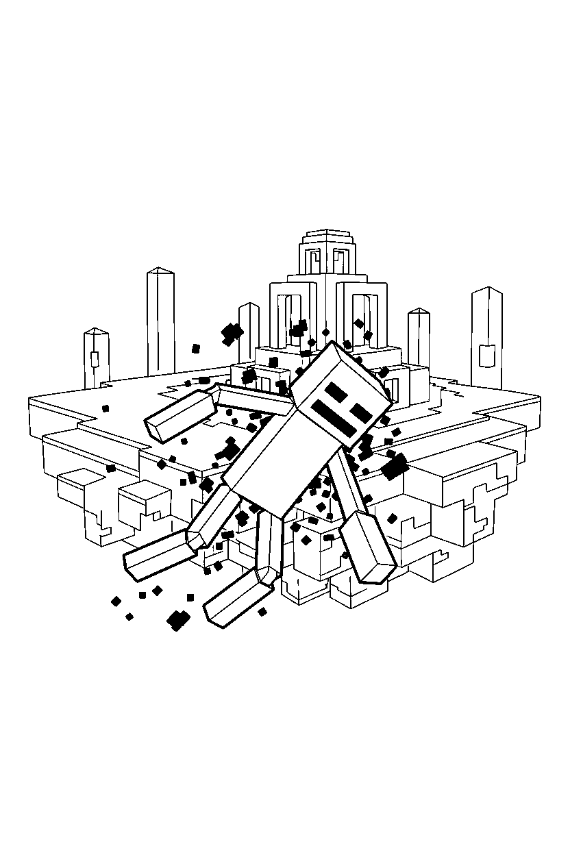 minecraft enderman teleporting suddenly in the end dimension line art