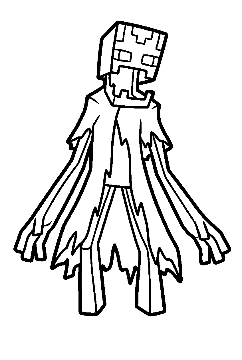minecraft mutant enderman line art