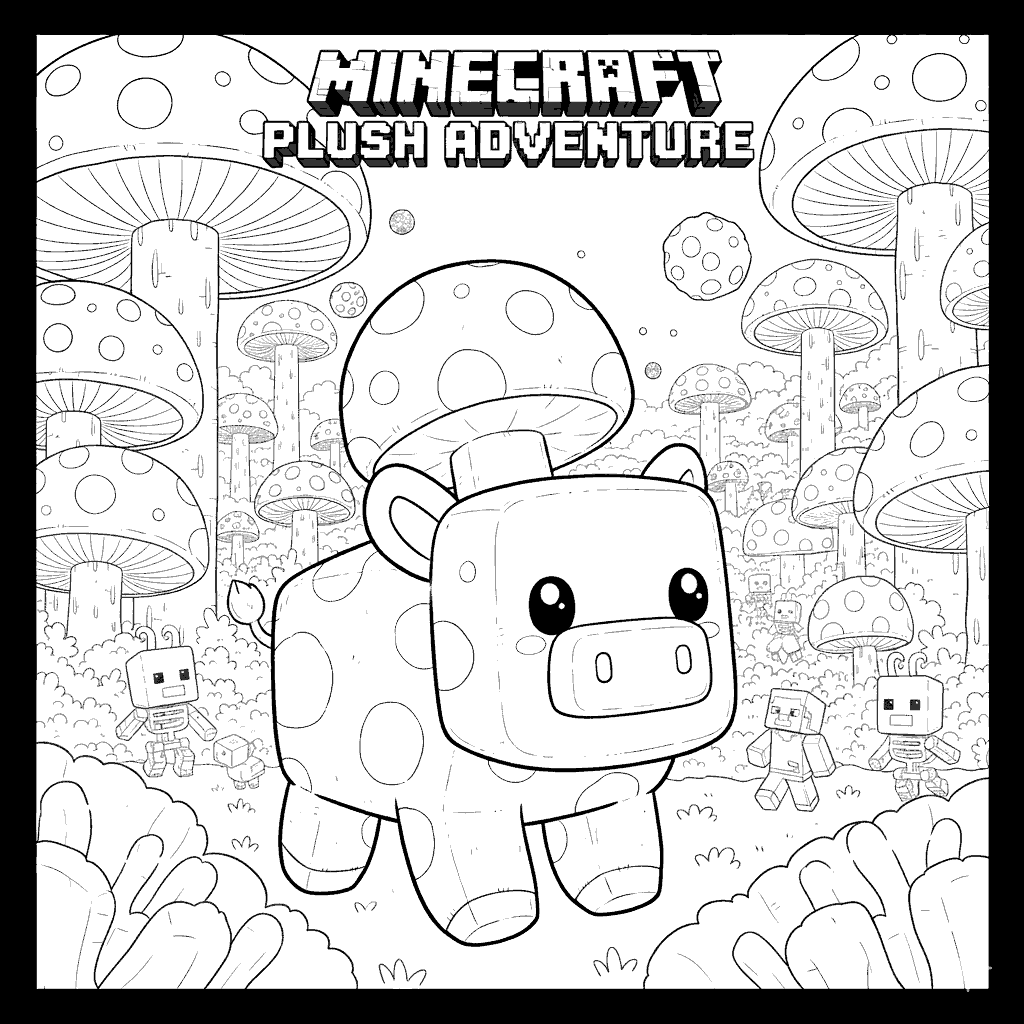 cute mushroom cow minecraft