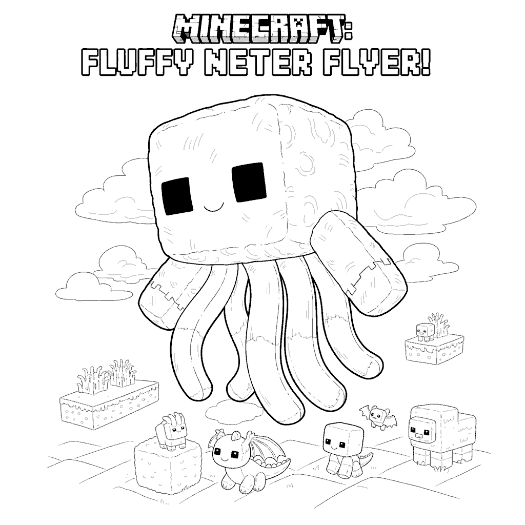 cute plush ghast nether friends