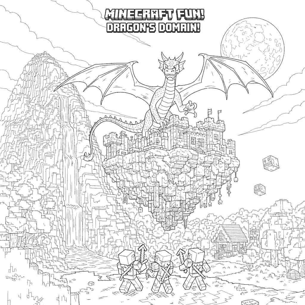 epic floating castle dragon