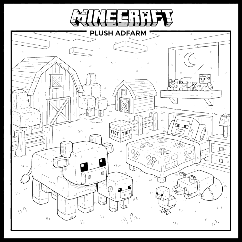 minecraft plush animals