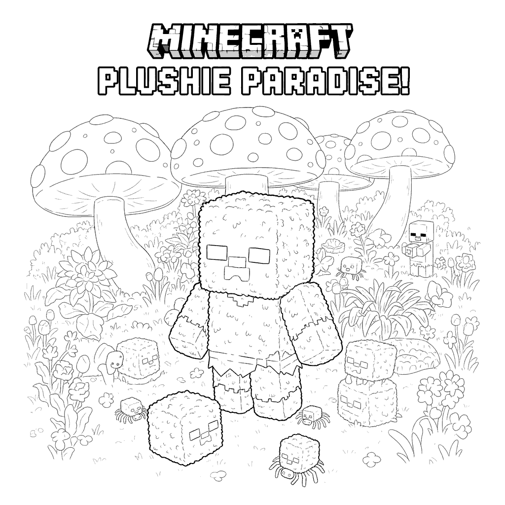 fuzzy creeper plush mushroom forest