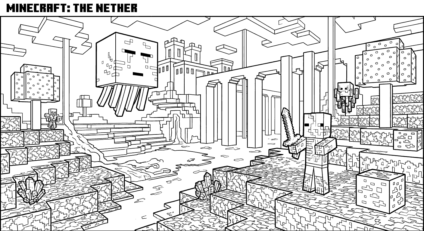 ghast and wither skeleton fortress