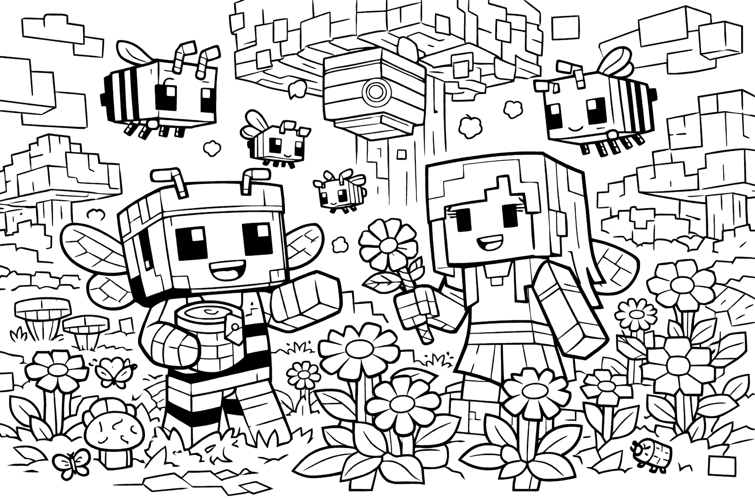 minecraft alex honey bee adventure