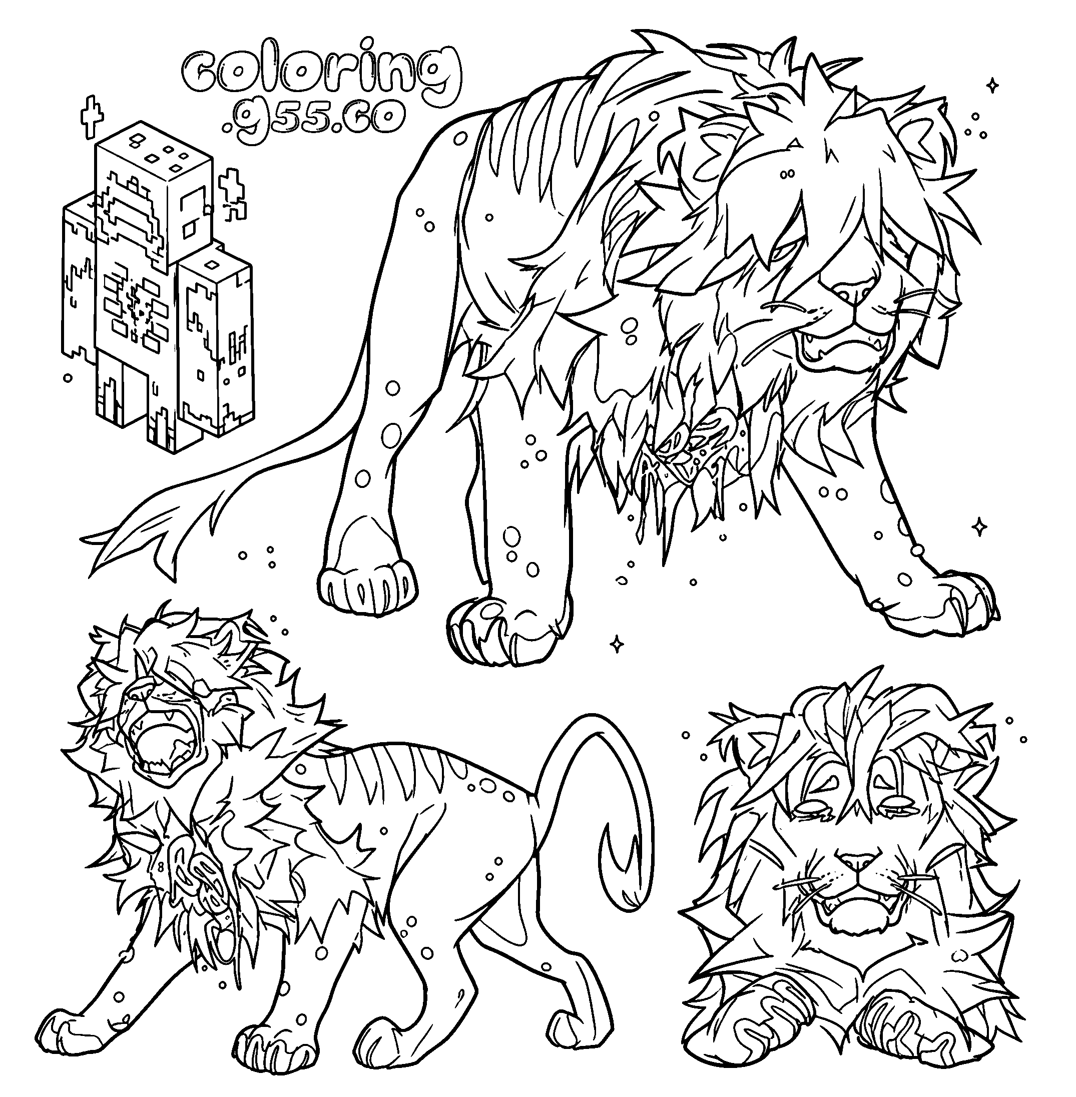 minecraft warden cat line art