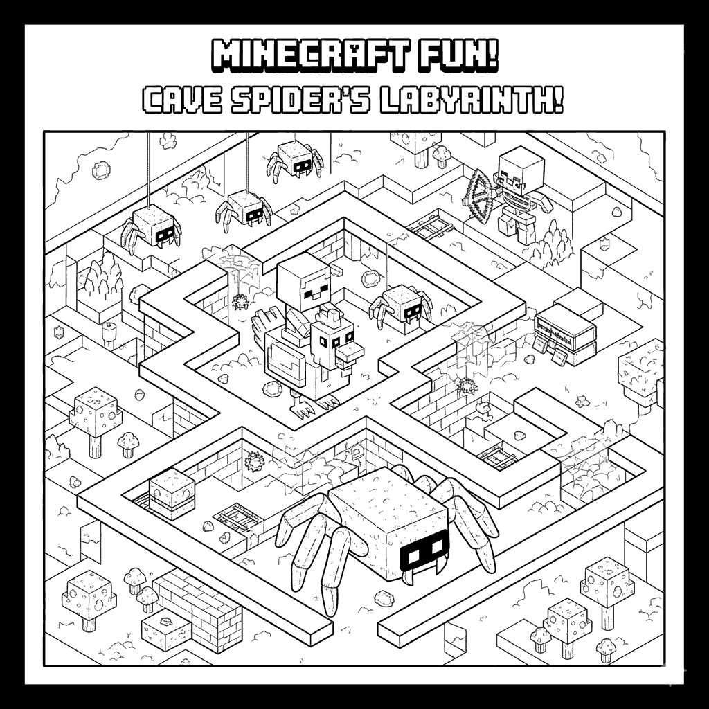 spider jockey maze minecraft