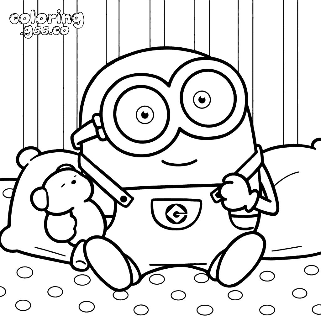 minions bob bedtime teddy bear line arts