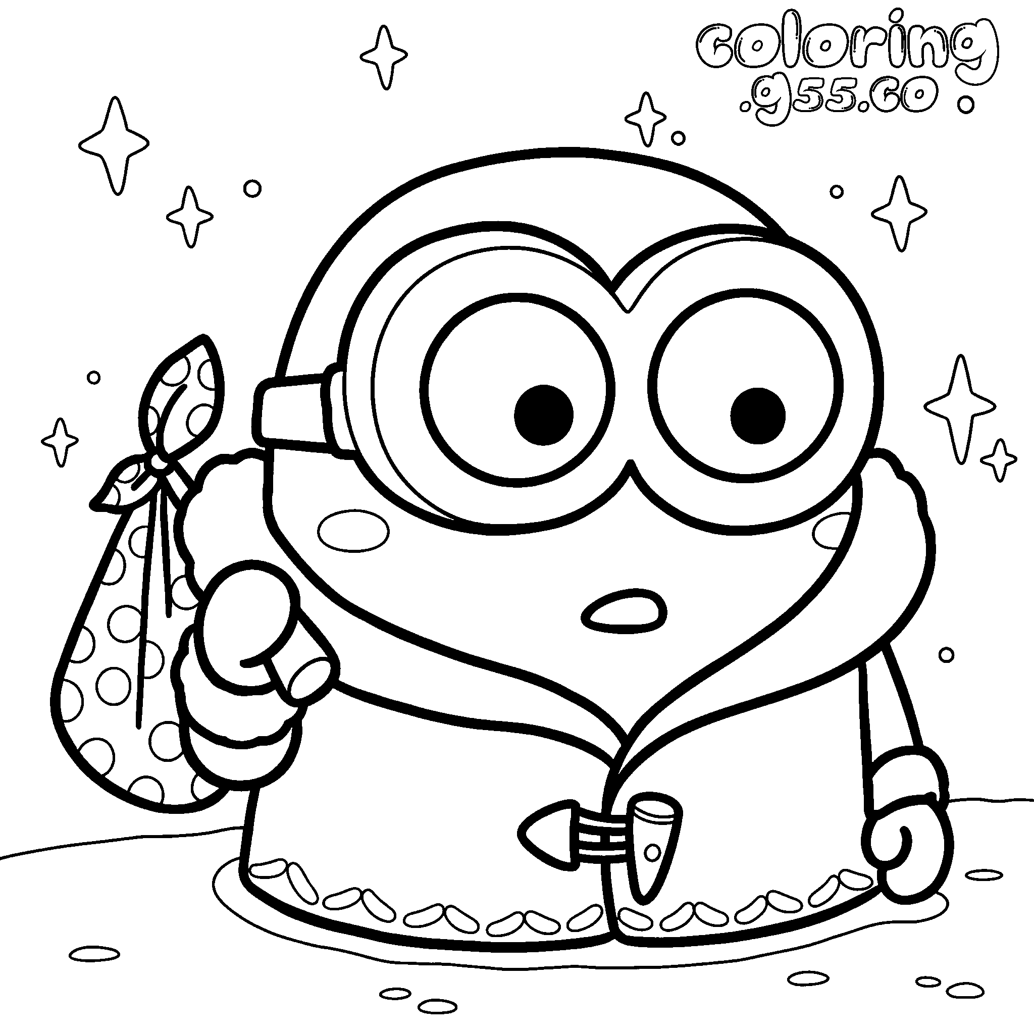 minions bob winter coat sparkle line arts