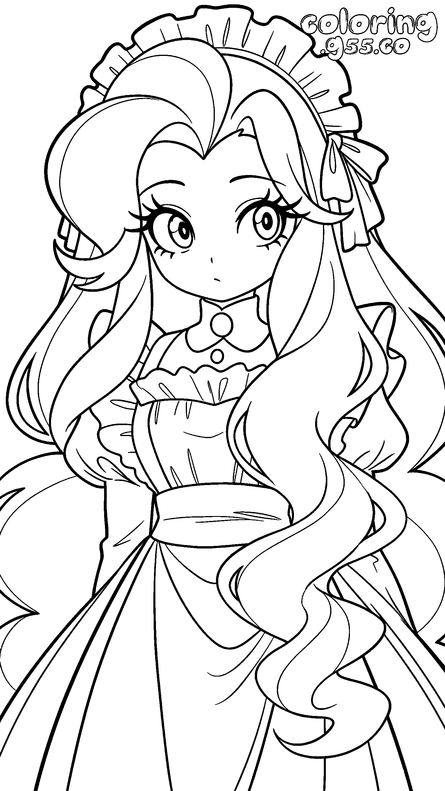 equestria girls anime fluttershy maid outfit line art pdf