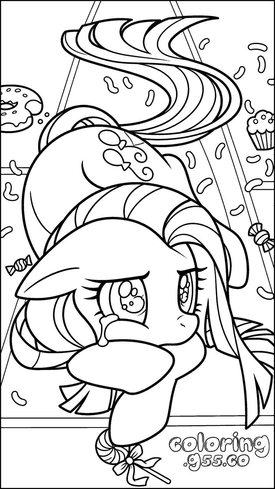 sad my little pony fluttershy crying sweets party background line art pdf