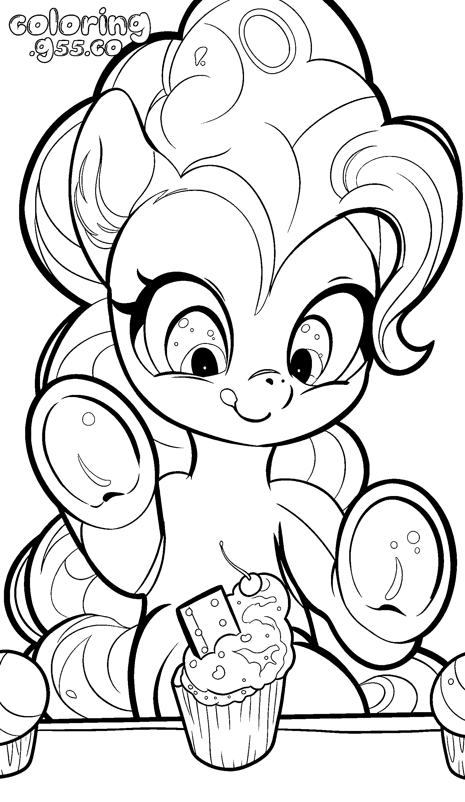 my little pony pinkie pie cupcake bakery line art pdf