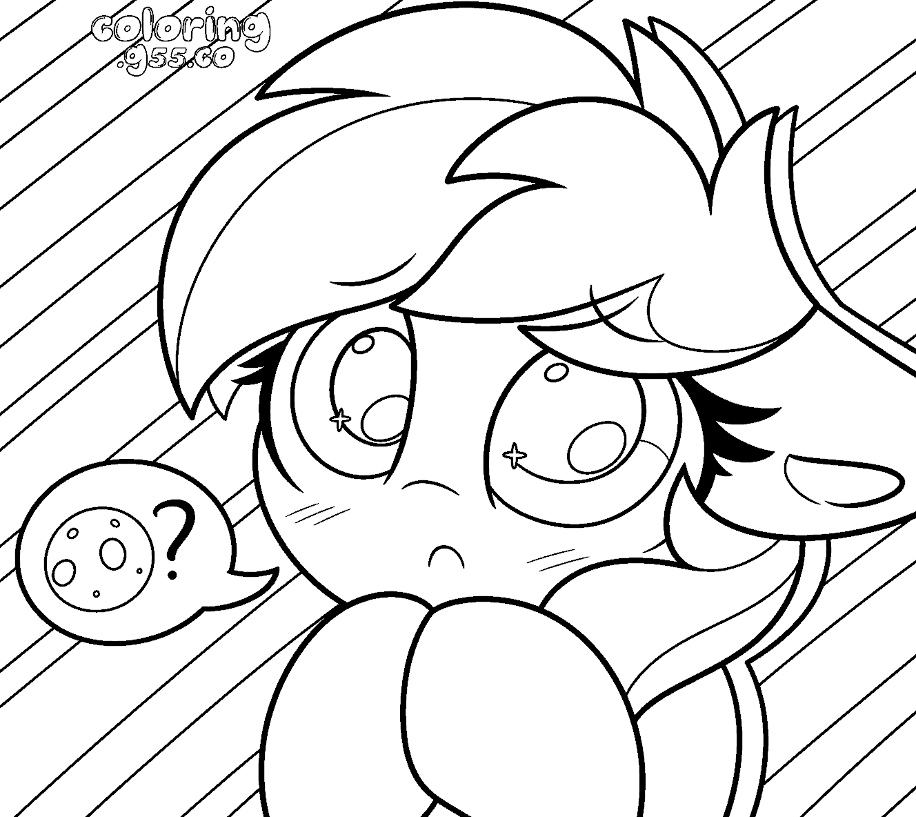 cute my little pony rainbow dash asking for cookie line art