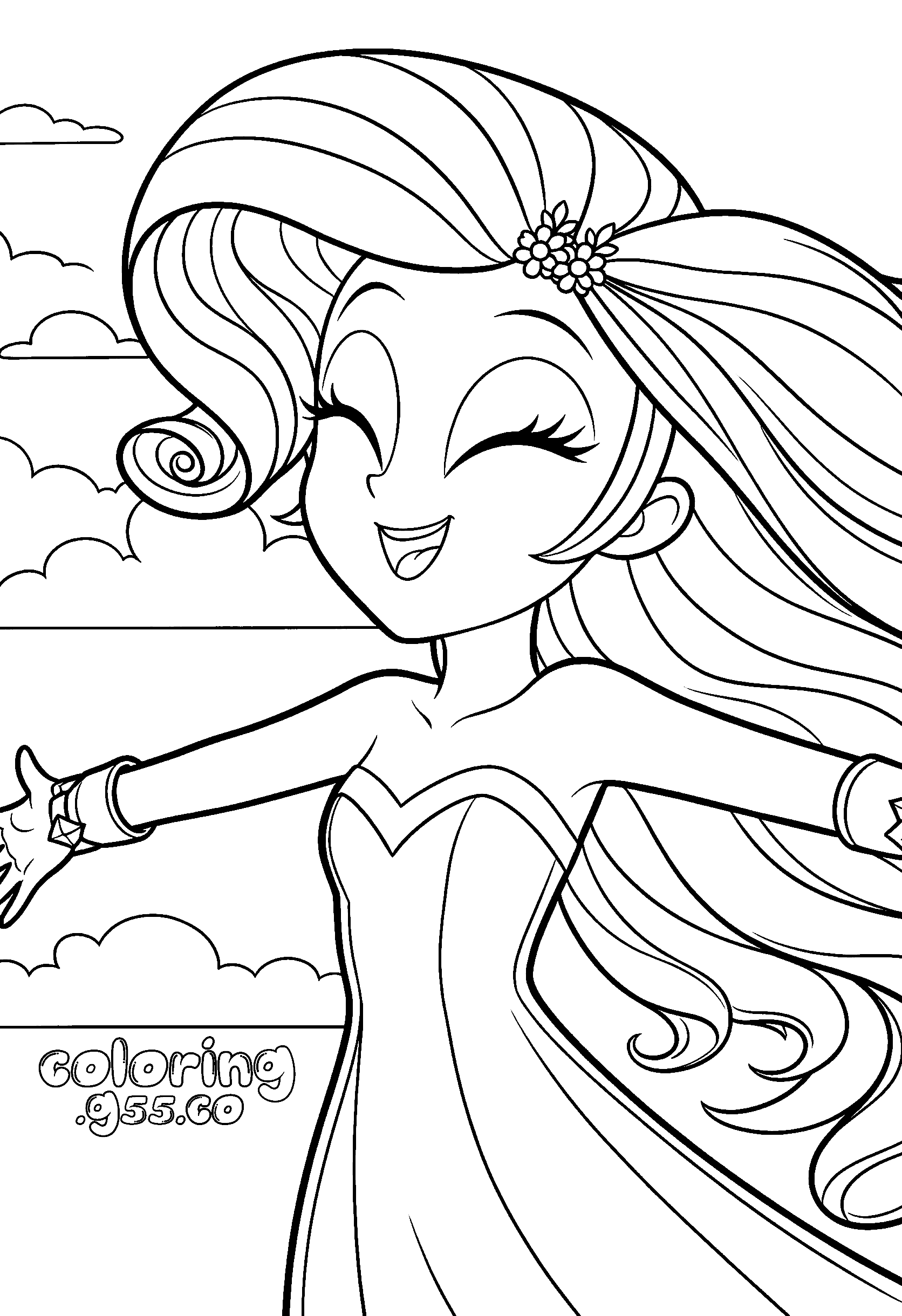 happy my little pony equestria girls rarity beach sundress line art pdf