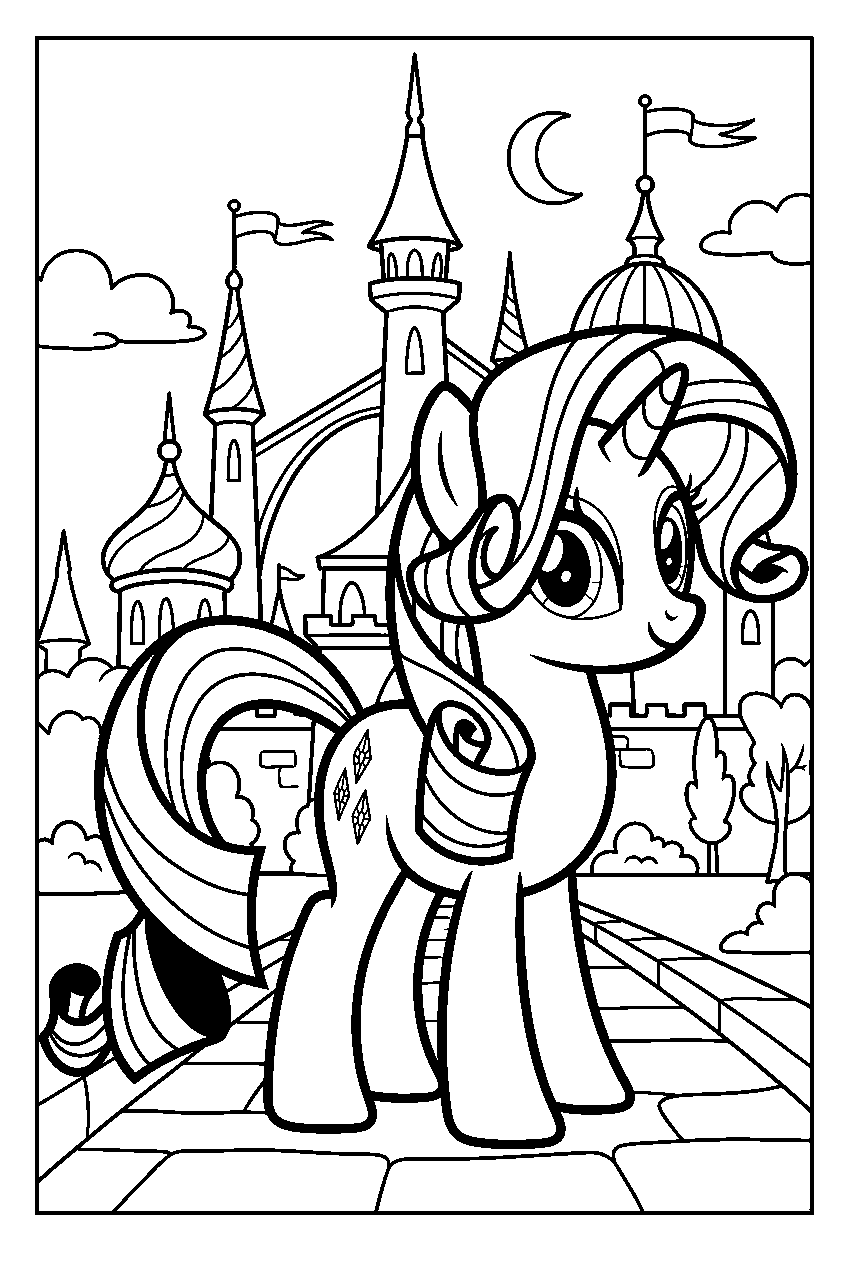 my little pony rarity in canterlot line art
