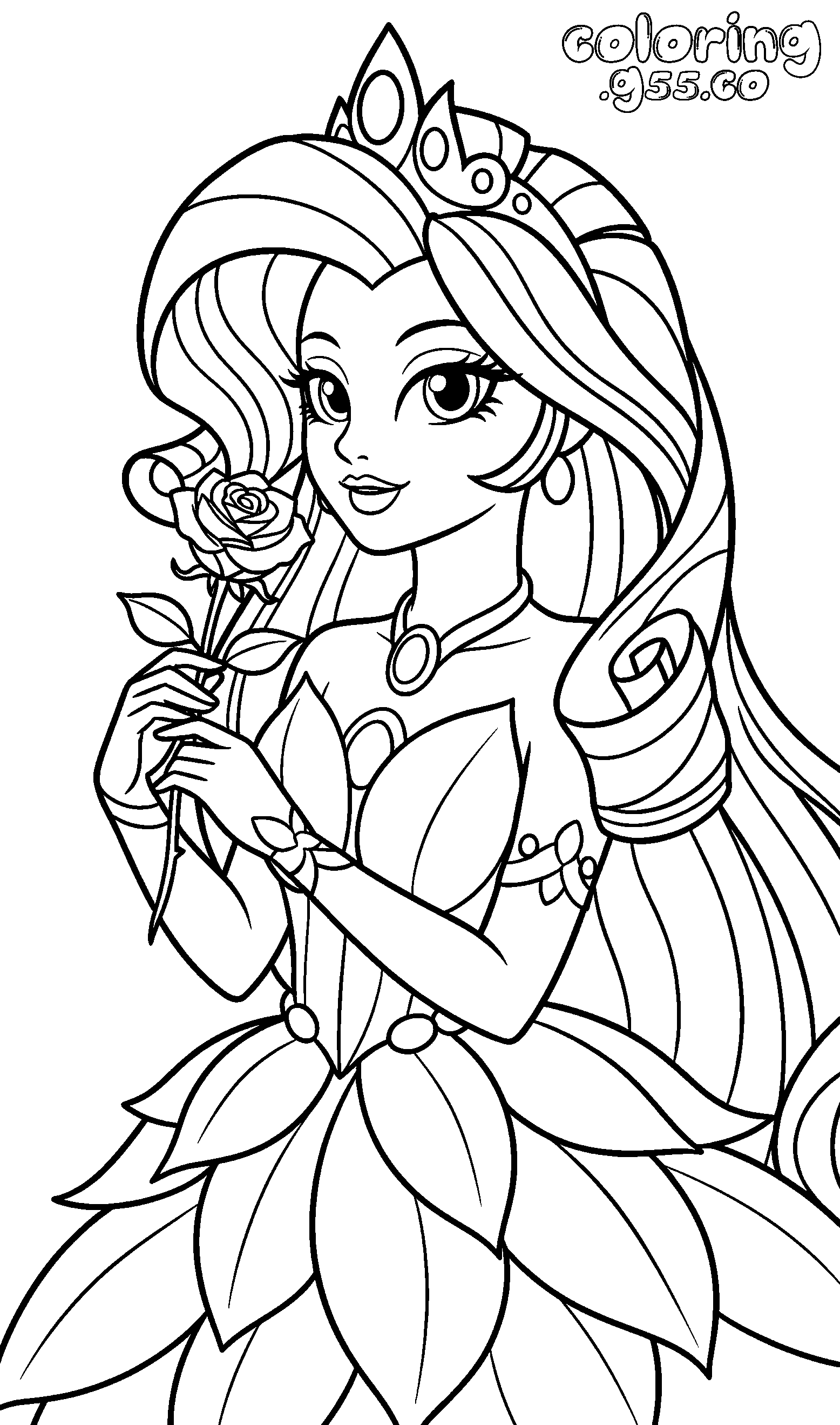 princess my little pony equestria girls rarity rose ballgown portrait line art pdf