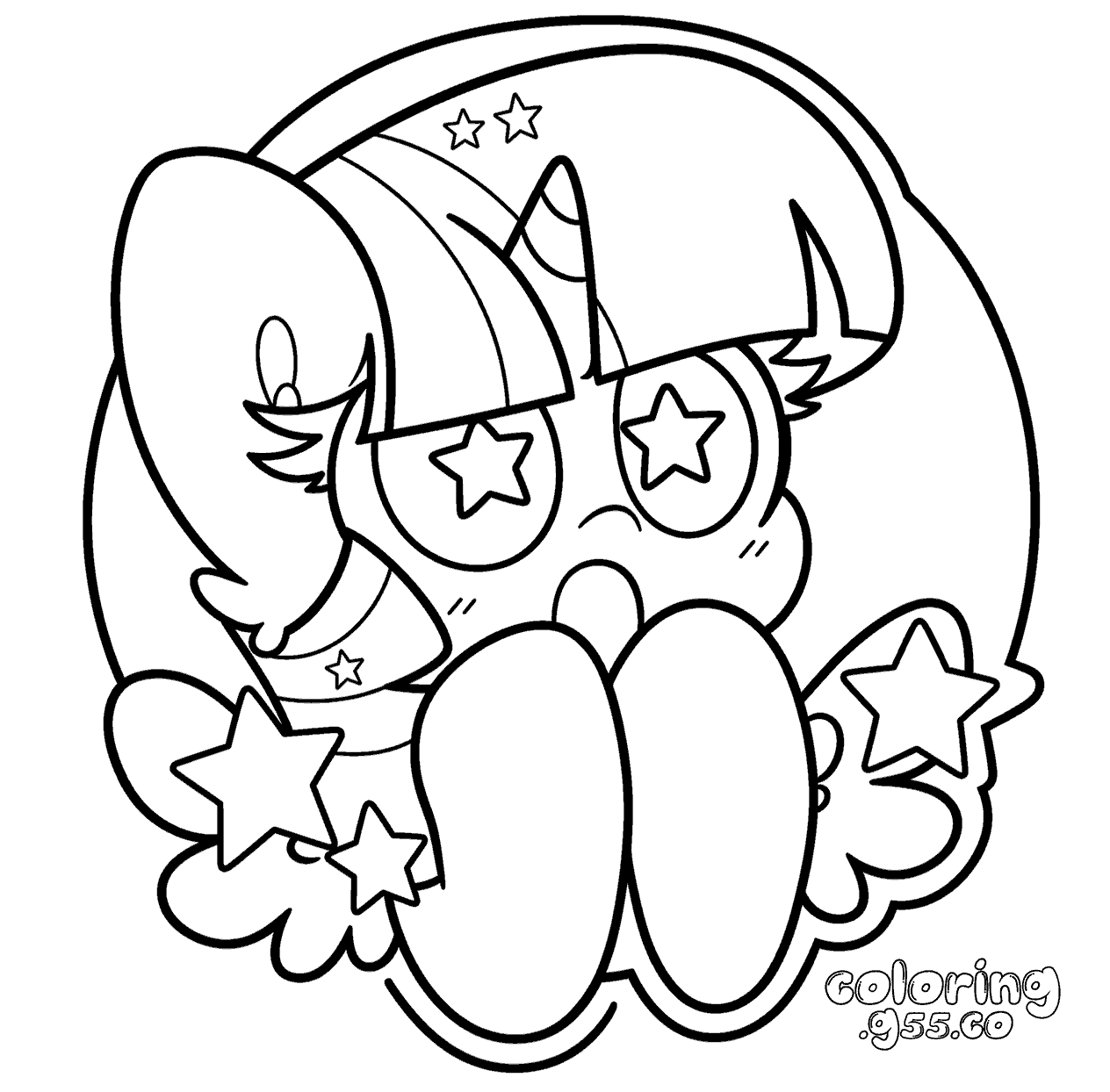 chibi my little pony starry twilight sparkle sticker line art