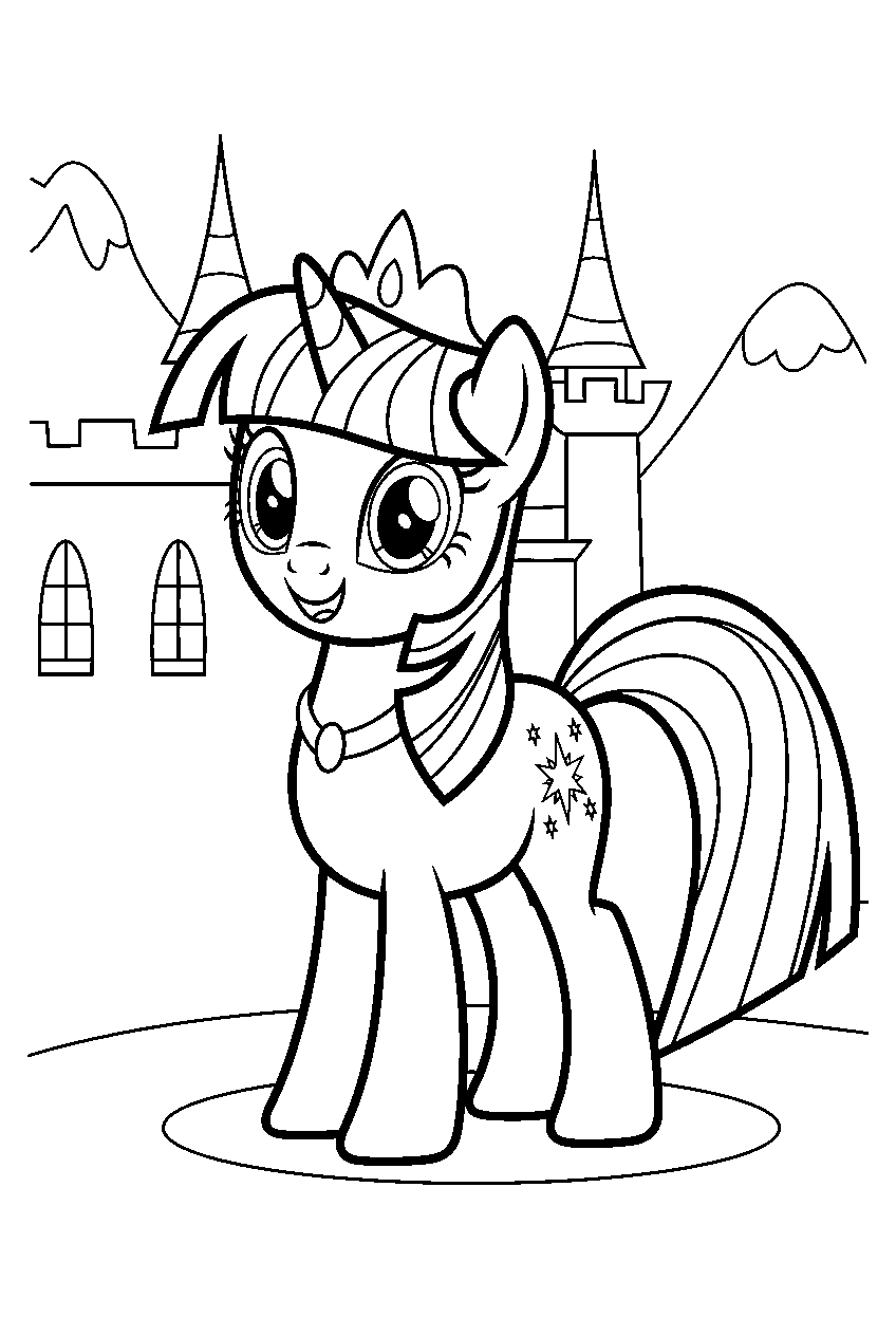 my little pony in canterlot line art