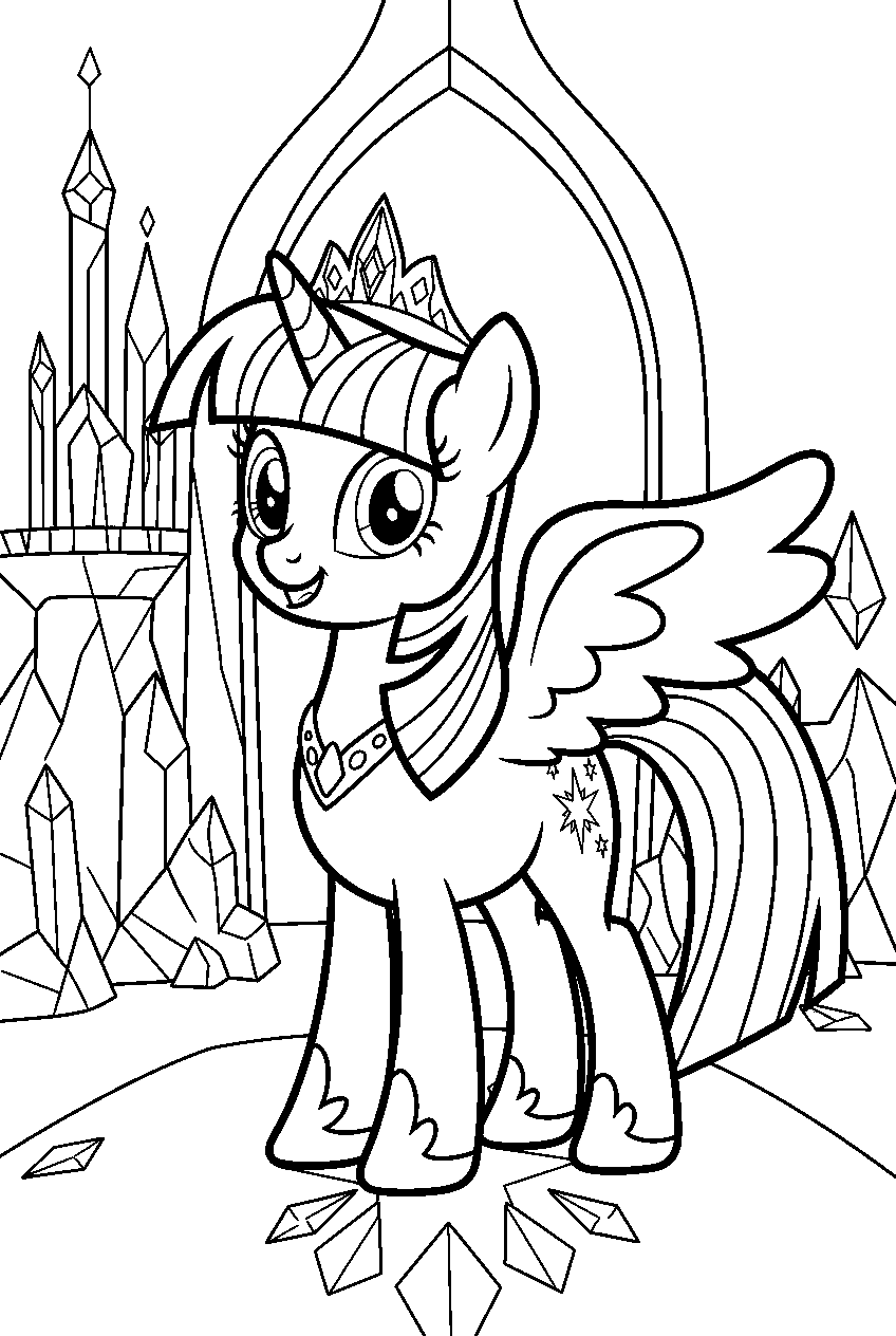 my little pony in crystal empire line art