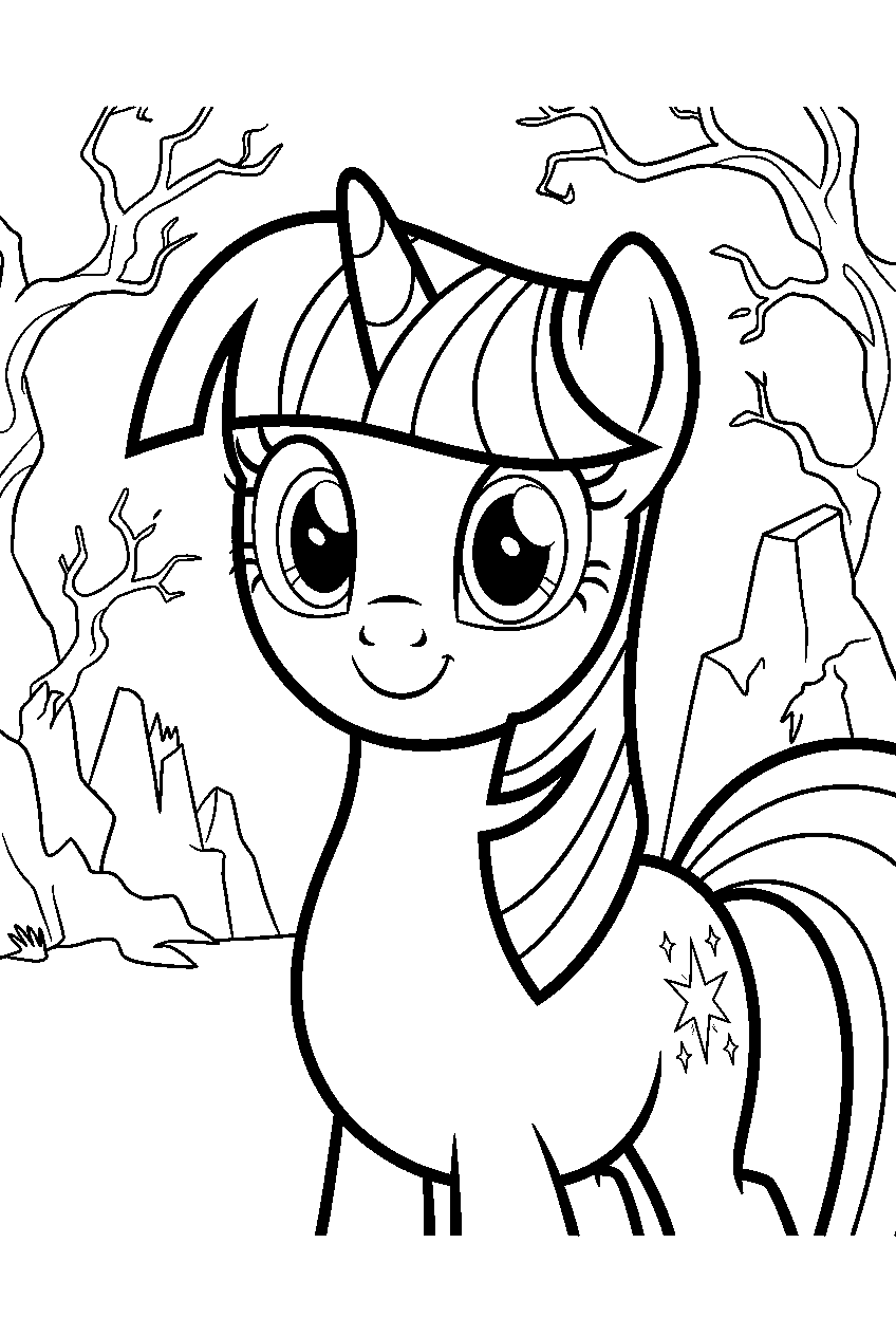 my little pony in ever forest line art