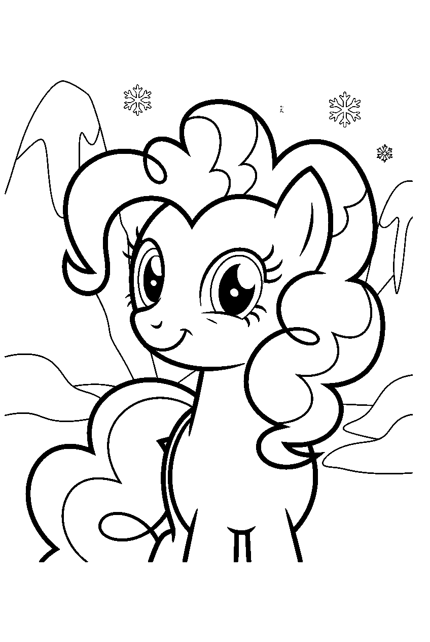 my little pony in frozen valley line art