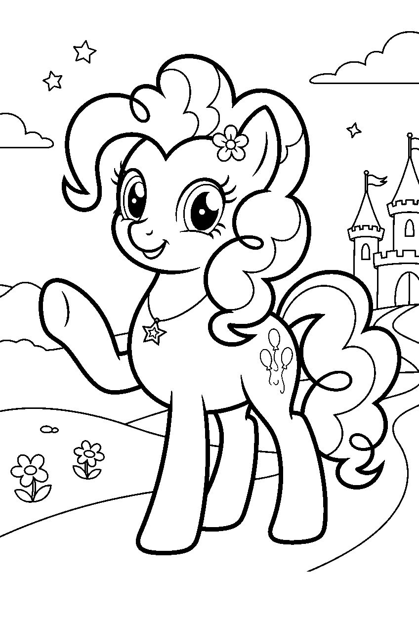 my little pony in magical kingdom line art