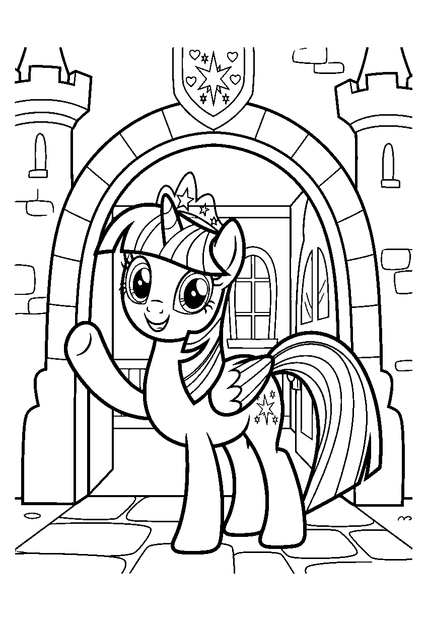 my little pony in school of friendship line art