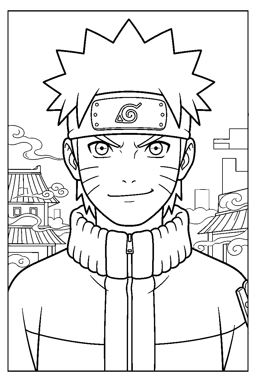 naruto in hidden mist village line art