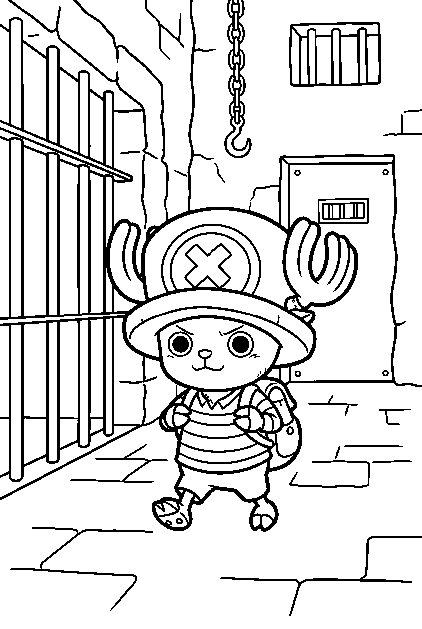 one piece chopper in impel down line art