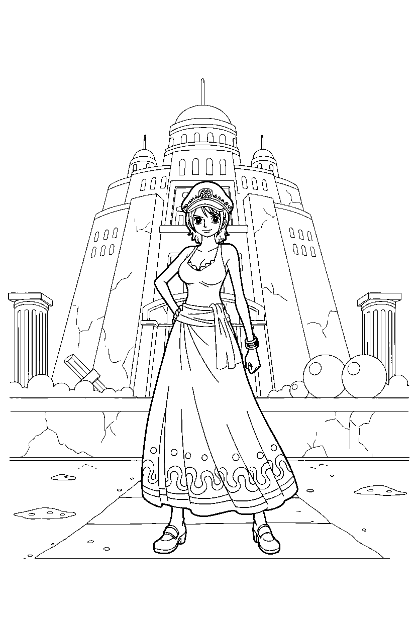 one piece nami in marineford line art