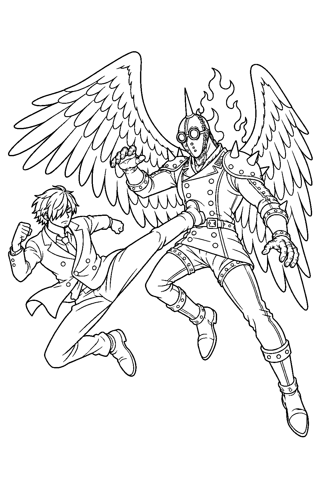 one piece sanji vs king line art