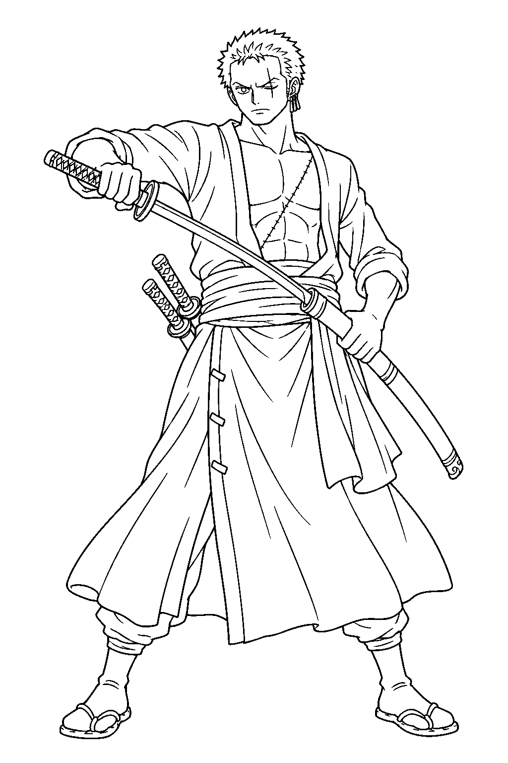 one piece zoro using lion s song to draw wado ichimonji line art
