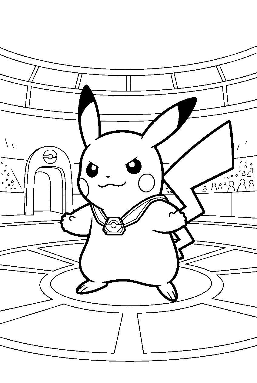 pokemon in championship arena line art