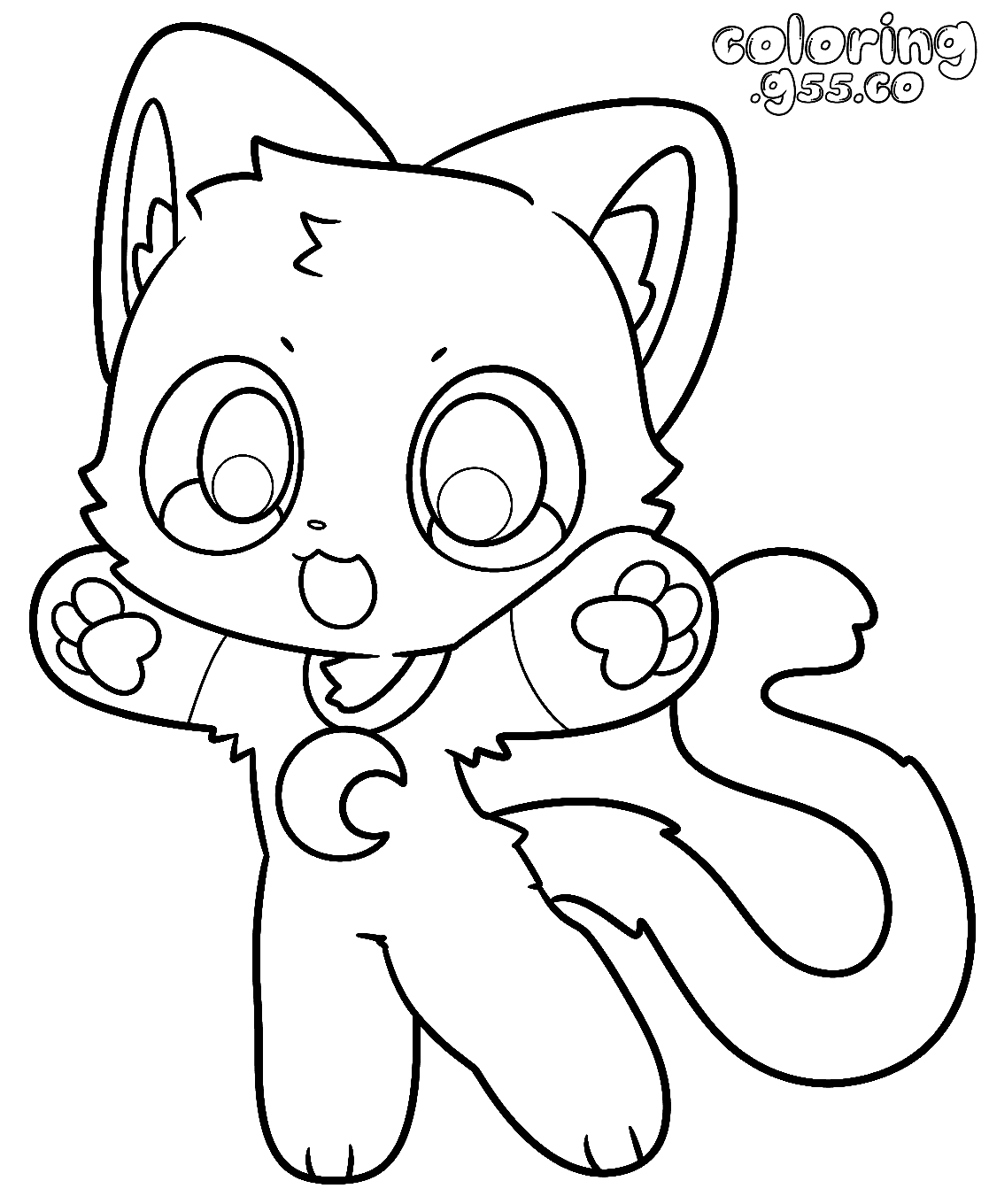 cute catnap chibi crescent moon paws up poppy playtime line arts